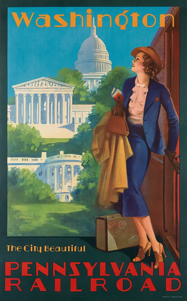Washington The City Beautiful Pennsylvania Railroad 1937 By Edward Mason Eggleston