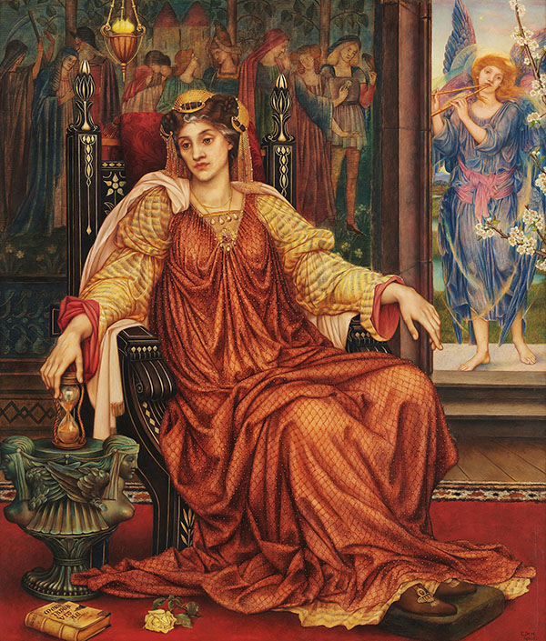 The Hourglass 1905 by Evelyn de Morgan | Oil Painting Reproduction