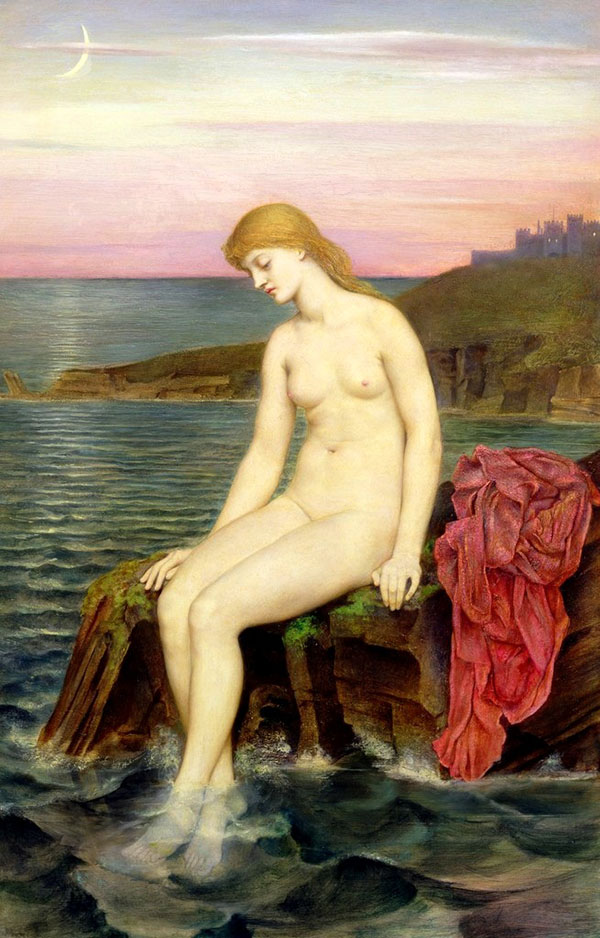 The Little Sea Maid by Evelyn de Morgan | Oil Painting Reproduction