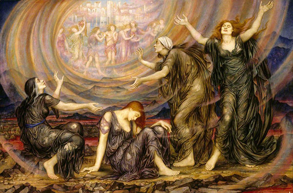 The Mourners 1915 by Evelyn de Morgan | Oil Painting Reproduction