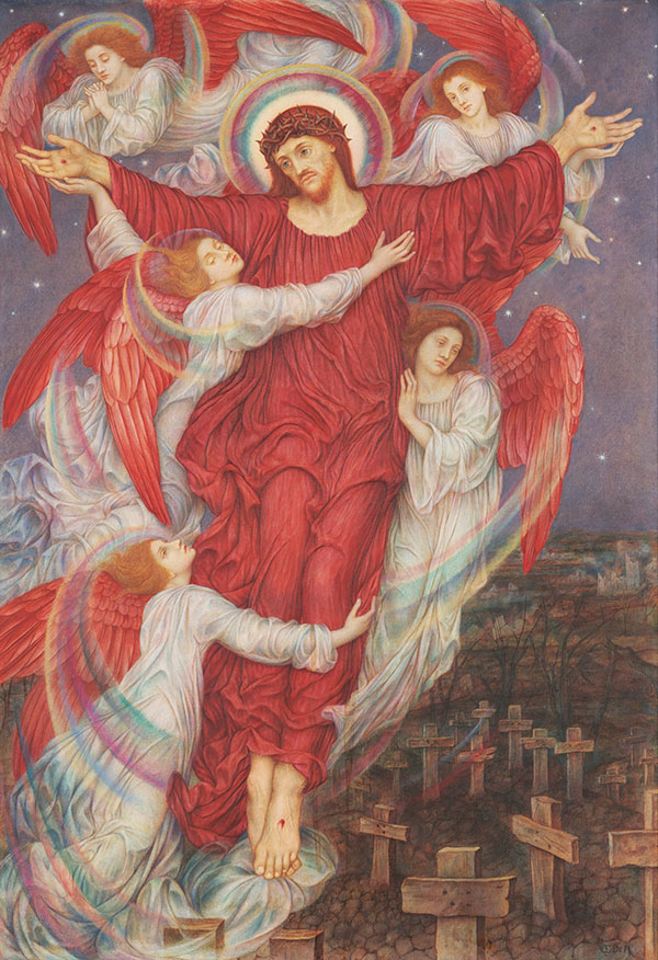 The Red Cross by Evelyn de Morgan | Oil Painting Reproduction
