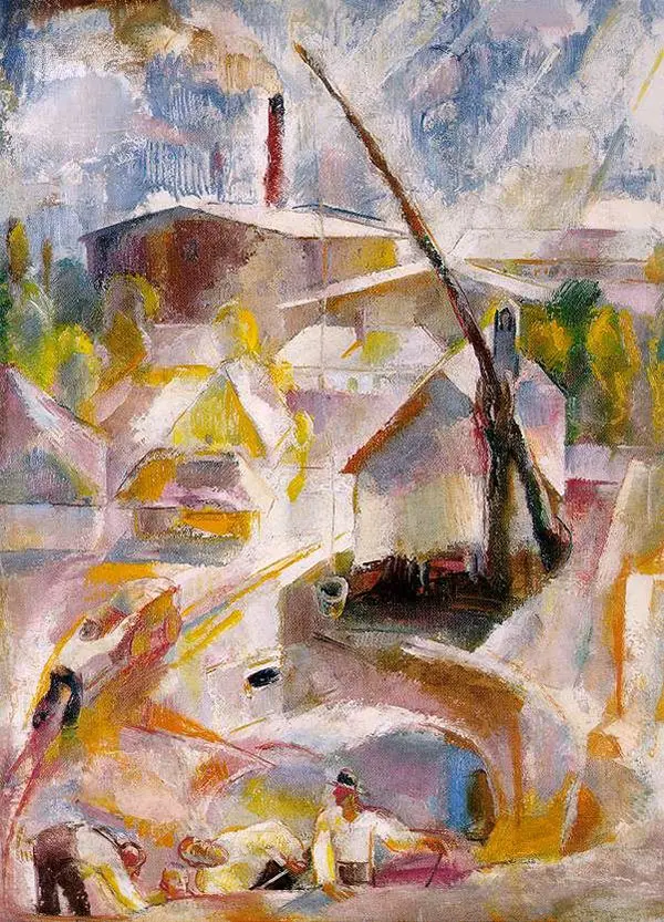 Sand Mine Igal 1927 By Vilmos aba-Novak