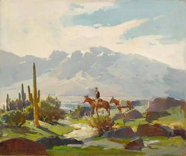 Horseback with Cactus By Jack Wilkinson Smith