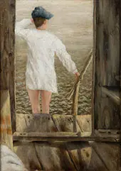 At The Bathhouse 1892 By Hugo Simberg