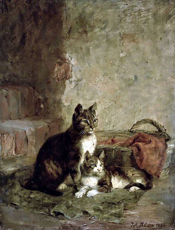Cats by Julius Adam | Oil Painting Reproduction