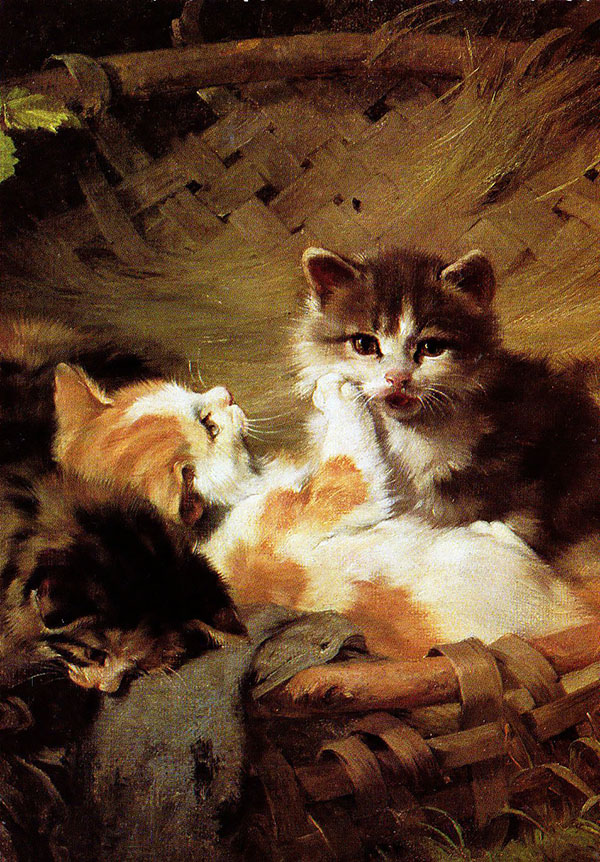 Kittens 1 by Julius Adam | Oil Painting Reproduction