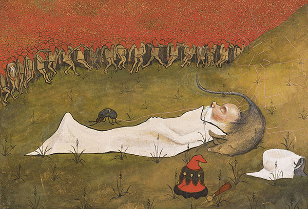 Hobgoblin Sleeping by Hugo Simberg | Oil Painting Reproduction