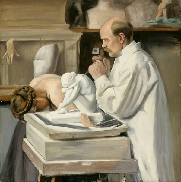 Portrait of Viktor Malmberg By Hugo Simberg