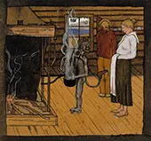 The Poor Devil by The Fire 1897 By Hugo Simberg