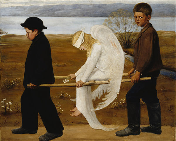 The Wounded Angel by Hugo Simberg | Oil Painting Reproduction
