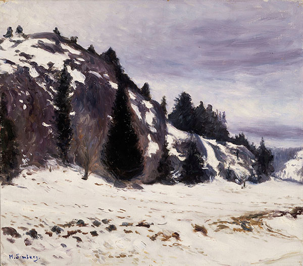 Winter Landskap by Hugo Simberg | Oil Painting Reproduction