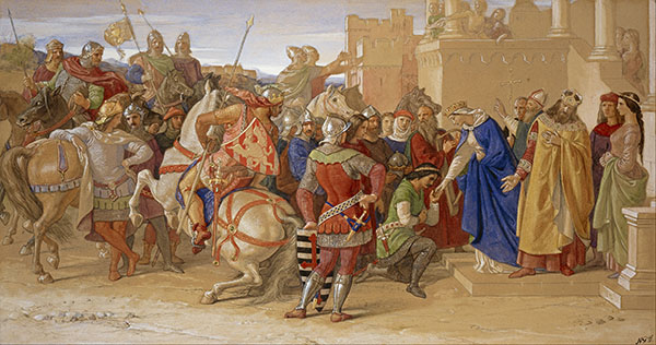 Knights of The Round Table Departing on The Quest for The Holy Grail 1849 | Oil Painting Reproduction