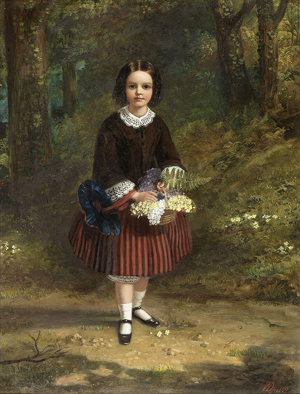Picking Primulas by William Dyce | Oil Painting Reproduction