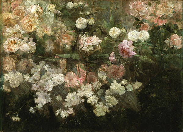 Garden in May 1895 by Maria Oakey Dewing | Oil Painting Reproduction