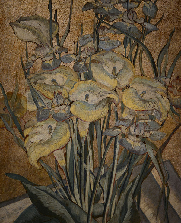 Irises and Calla Lillies by Maria Oakey Dewing | Oil Painting Reproduction