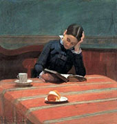 Reading By Gas Light By William Stott
