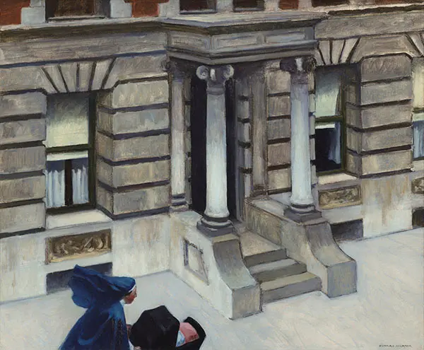 New York Pavements 1924 By Edward Hopper
