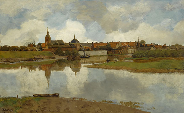 A View of Leerdam by Syvert Nicolaas Bastert | Oil Painting Reproduction
