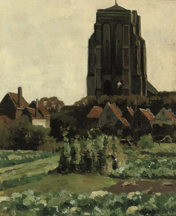 Scene The Tower of Zierikzee By Syvert Nicolaas Bastert