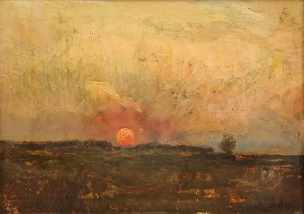 Sunset Over The Moor By Syvert Nicolaas Bastert