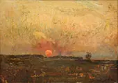 Sunset Over The Moor By Syvert Nicolaas Bastert