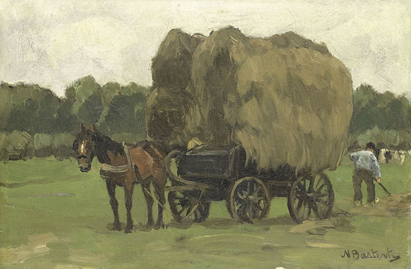 The Hay Cart by Syvert Nicolaas Bastert | Oil Painting Reproduction