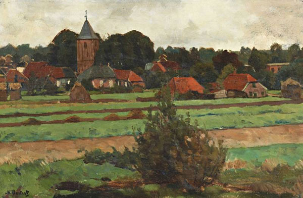 Village View by Syvert Nicolaas Bastert | Oil Painting Reproduction