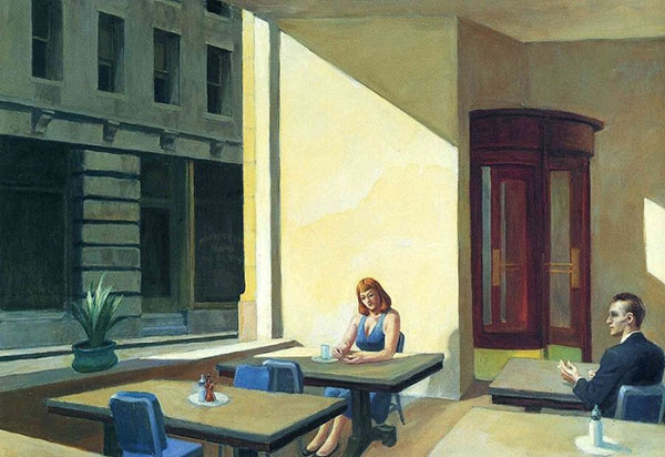 Sunlight in a Cafeteria by Edward Hopper | Oil Painting Reproduction