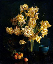 Still Life with Flowers and Fruit By Albert Herter