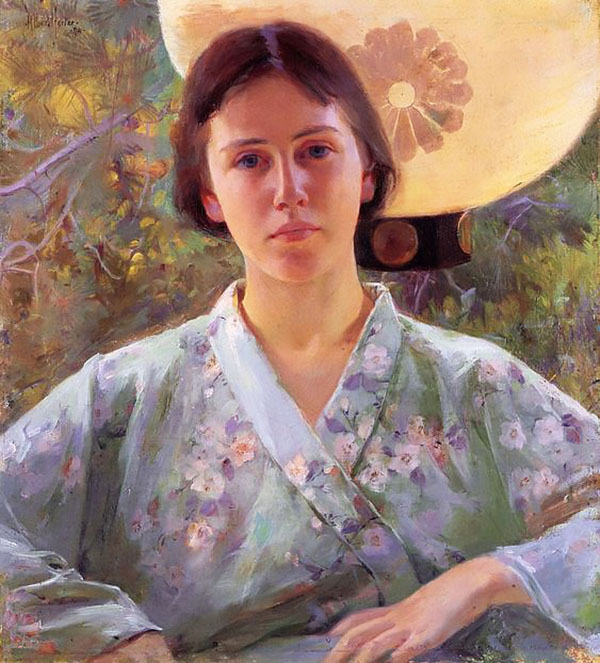 Kimono by Albert Herter | Oil Painting Reproduction