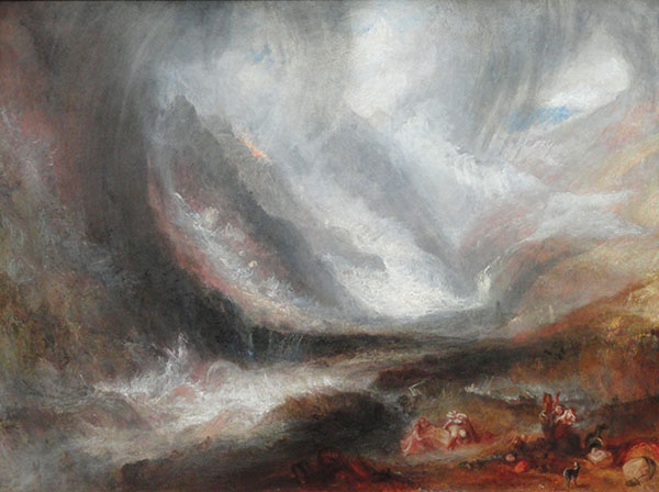Valley of Aosta Snowstorm Avalanche and Thunderstorm | Oil Painting Reproduction