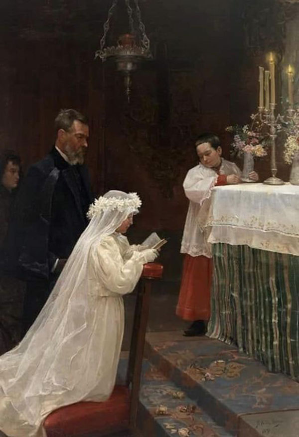 First Communion 1896 by Pablo Picasso | Oil Painting Reproduction