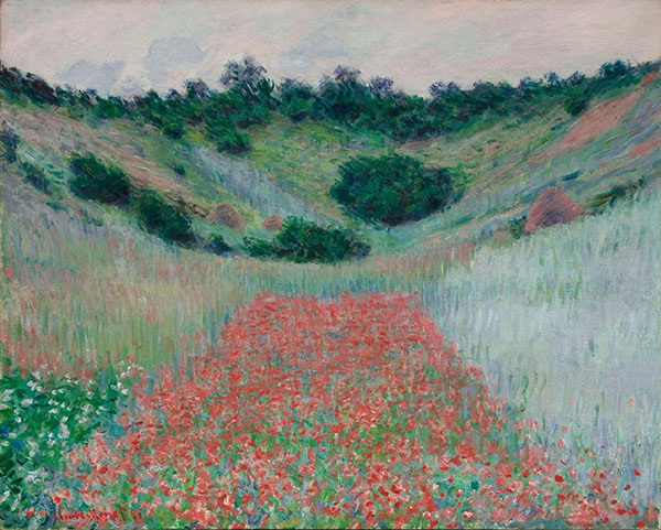 Poppy Field in a Hollow by Claude Monet | Oil Painting Reproduction