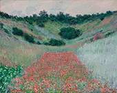 Poppy Field in a Hollow By Claude Monet