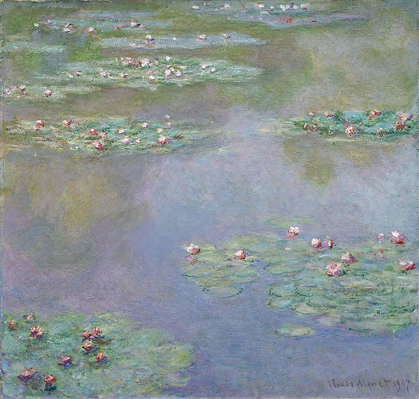 Water Lilies 1907 by Claude Monet | Oil Painting Reproduction