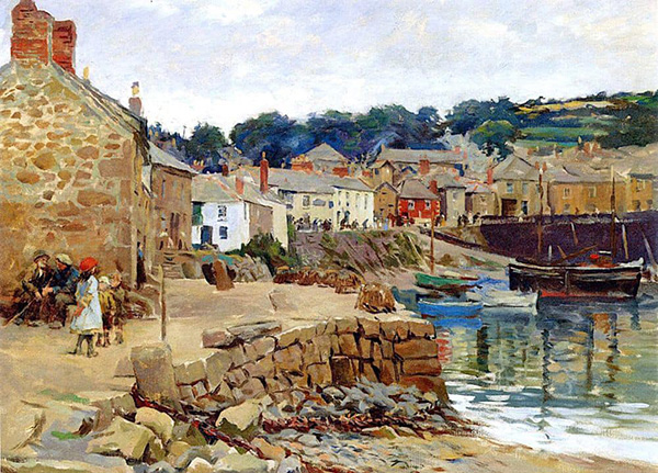 The Smugglers of  Mousehole by Stanhope Forbes | Oil Painting Reproduction