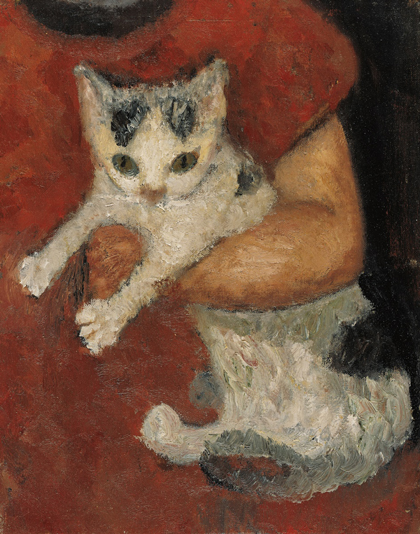 Cat in Child's Arm's c1903 | Oil Painting Reproduction