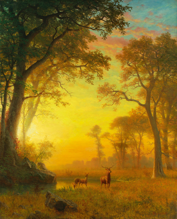 Light in the Forest by Albert Bierstadt | Oil Painting Reproduction