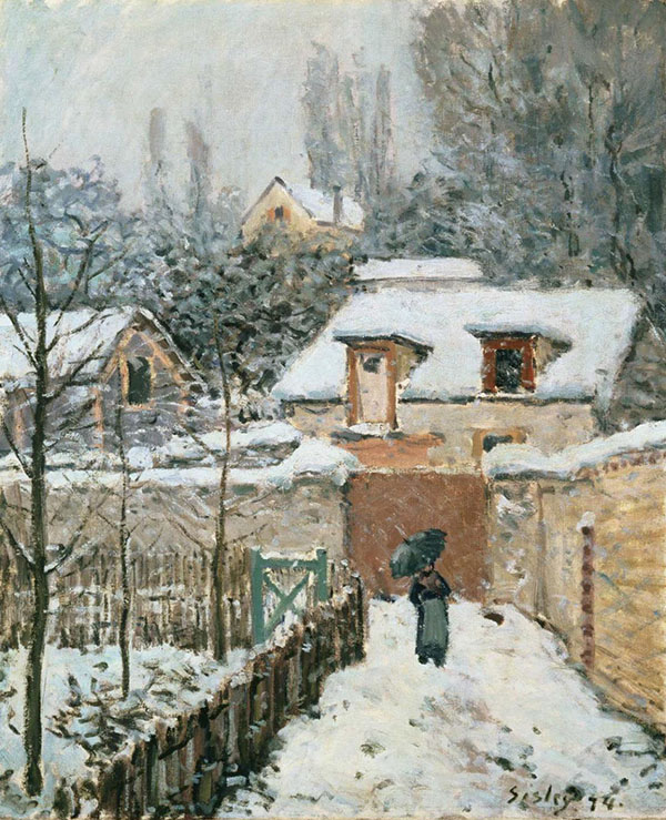 Snow at Louveciennes 1874 by Alfred Sisley | Oil Painting Reproduction