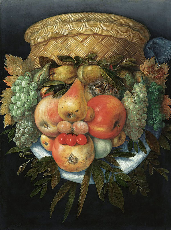 Reversible Head with Basket of Fruit c1590 | Oil Painting Reproduction
