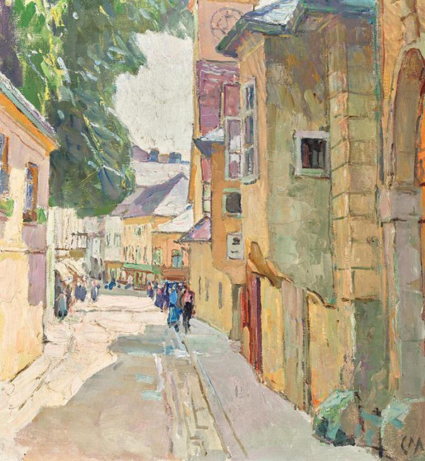 Dr. Seipel Street in Modling by Carl Moll | Oil Painting Reproduction