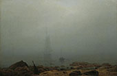 Sea Beach in The Fog By Caspar David Friedrich