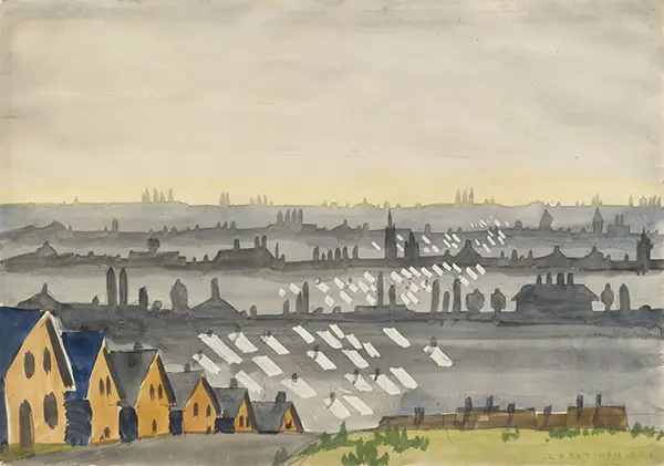The City 1916 By Charles Burchfield