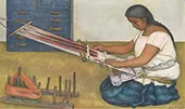Weaving 1936 By Diego Rivera