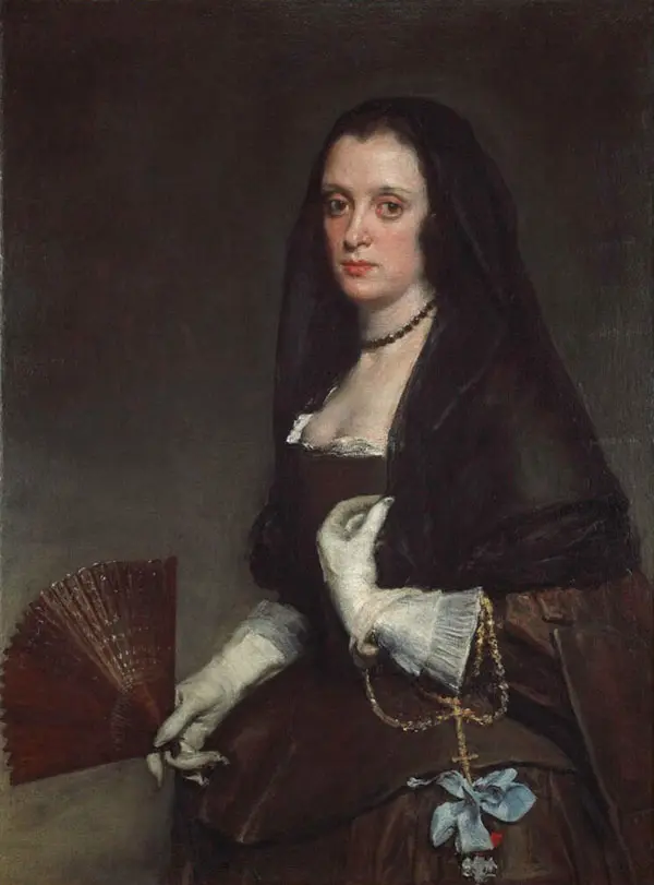 Lady with a Fan c1638 By Diego Velazquez