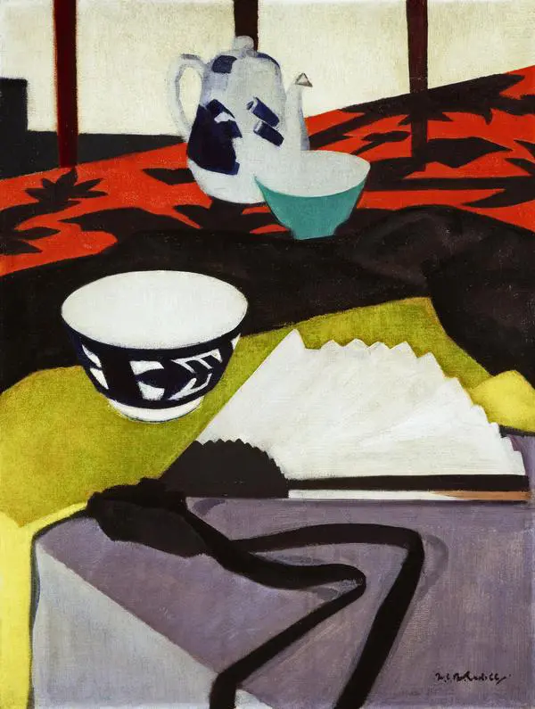 Still Life Grey Fan By Francis Campbell Boileau Cadell