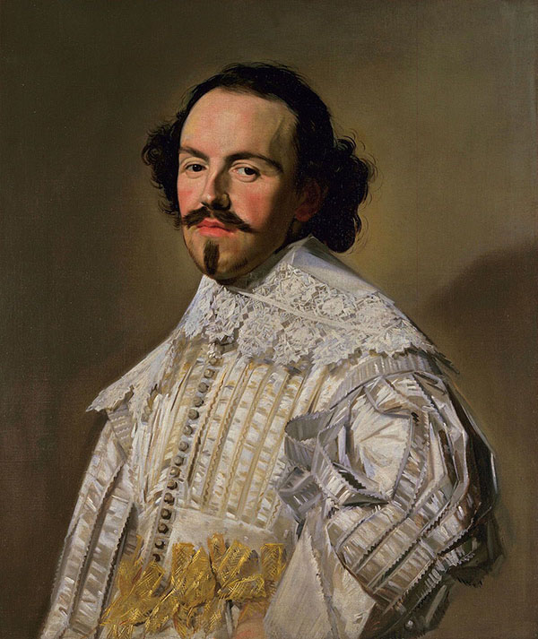 Portrait of a Gentleman in White by Frans Hals | Oil Painting Reproduction