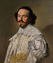 Portrait of a Gentleman in White By Frans Hals