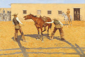 His First Lesson By Frederic Remington