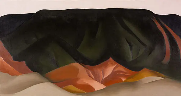 Dark Mesa with Pink Sky By Georgia O'Keeffe